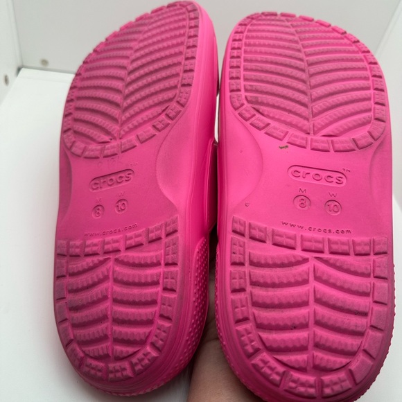 Crocs Pink Classic Slide Sandals Size Women’s 10 / Men’s 8 - Picture 7 of 7